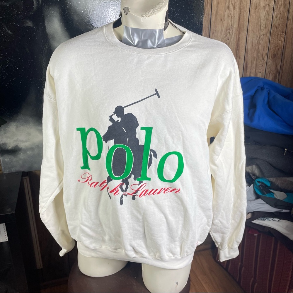 Vintage Polo Ralph Lauren Sweater mens XL  Big pony Crew